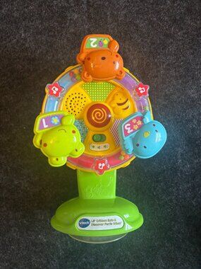 VTech Lil' Critters Spin and Discover Ferris Wheel Yellow Green High Chair Toy